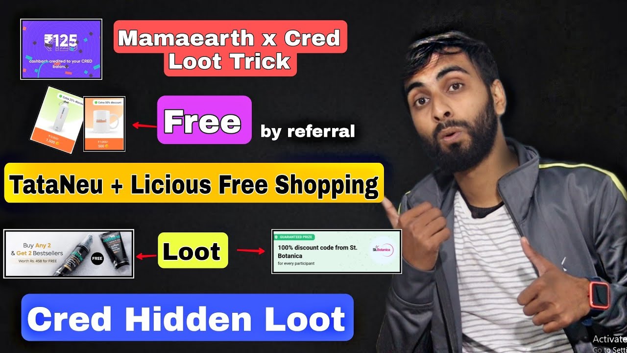 Mamaearth Cred Trick, Curious Jr. FREE Shopping, Cred Loot, Tataneu Licious FREE Credits, Mcaffeine