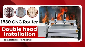 1️⃣5️⃣3️⃣0️⃣ CNC Router Double head installation completed at 📍Khandwa