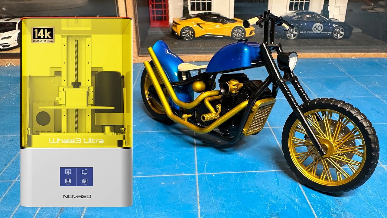Fully 3D Printing and Building a Custom Chopper/Motorcycle Model Kit
