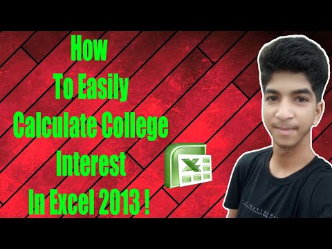 HOW TO EASILY CALCULATE INTEREST IN EXCEL 2013 !