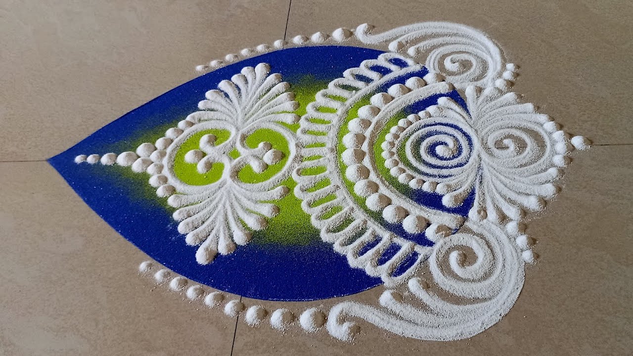 🌷🌷Latest and Unique design of rangoli for you🌷🌷must watch.. it's ...