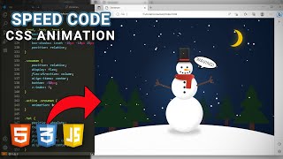 I built a Classic 3D Snowman Scene with Pure CSS & JS [NO TALKING]