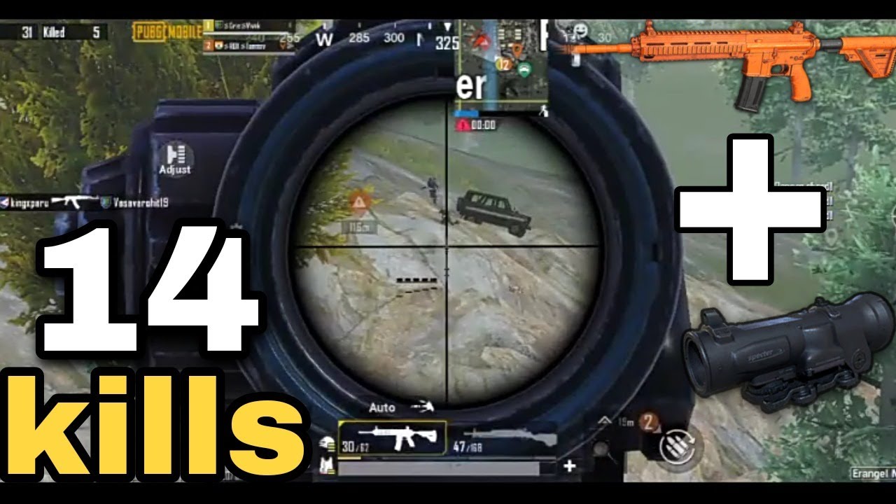 M416 + 6x is best for long range fight/pubg mobile / cric gaming.