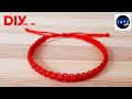 Diy adjustable red string bracelet  lucky bracelet  sayz ideas no 78