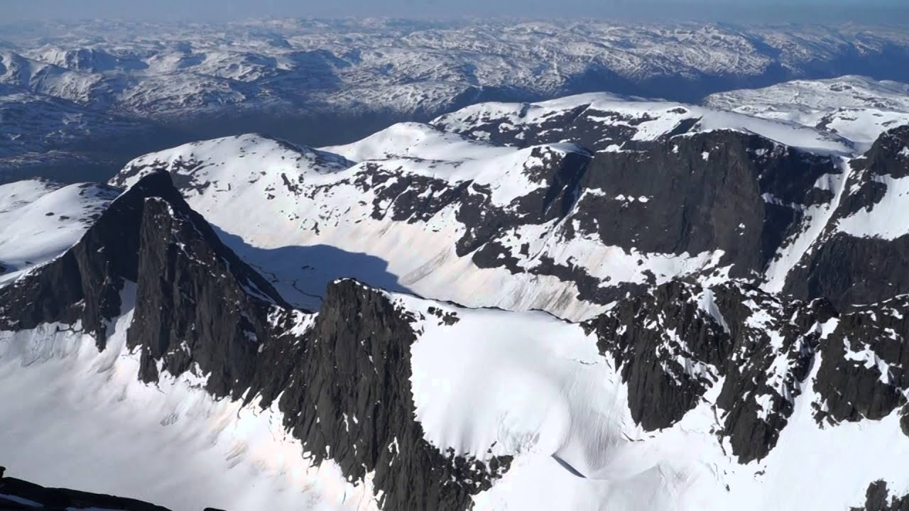 Peak view from Styggedalstind, Hurrungane, Jotunheimen, Norway