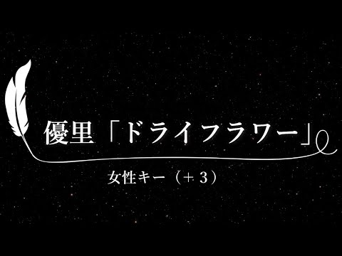【カラオケ】ドライフラワー / 優里【女性キー(+3)、歌詞付きフル、オフボーカル】