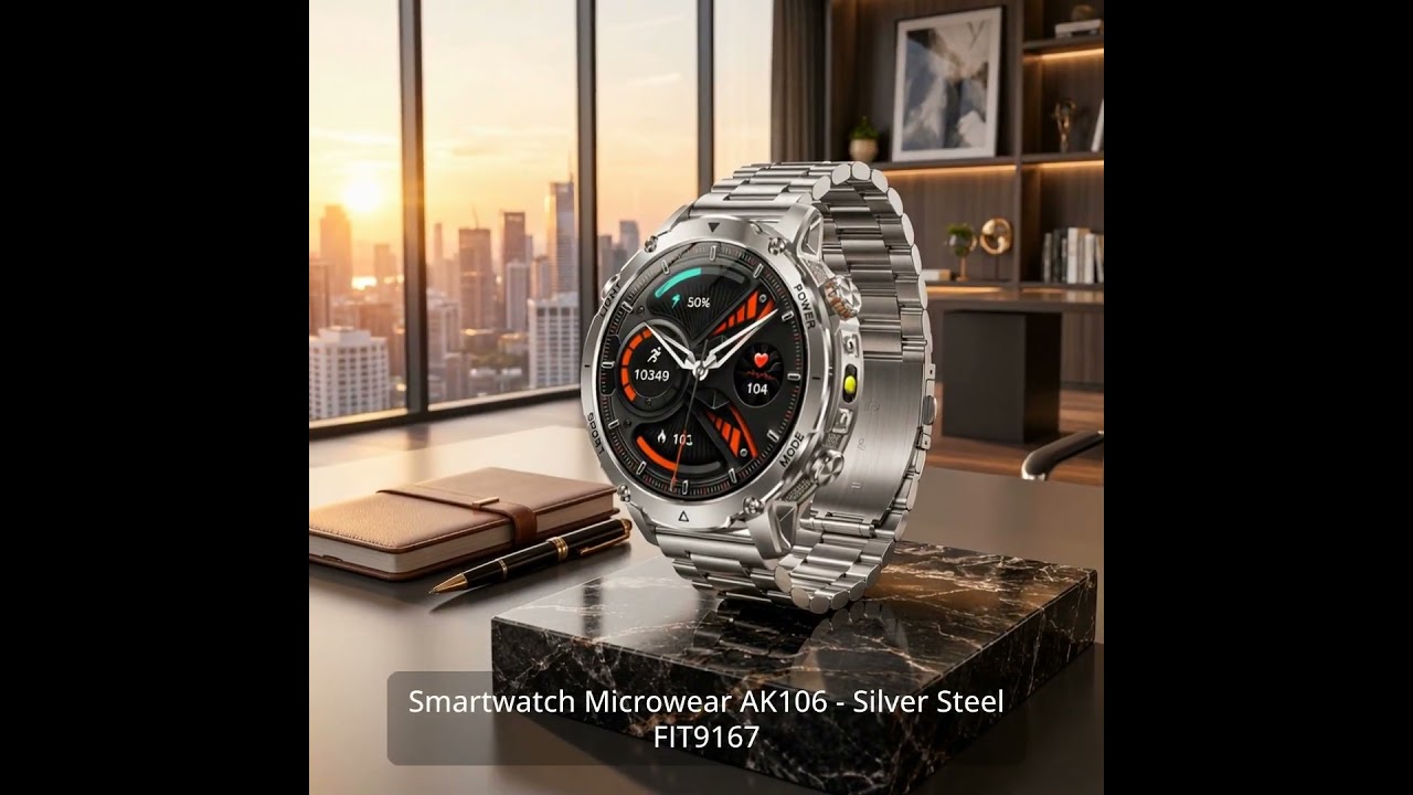 Βίντεο προϊόντος: Smartwatch Microwear AK106 - Grey Orange Silicone (1)