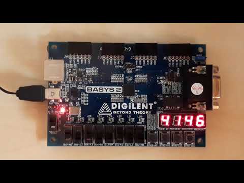 Clock with seven segment display coded in VHDL