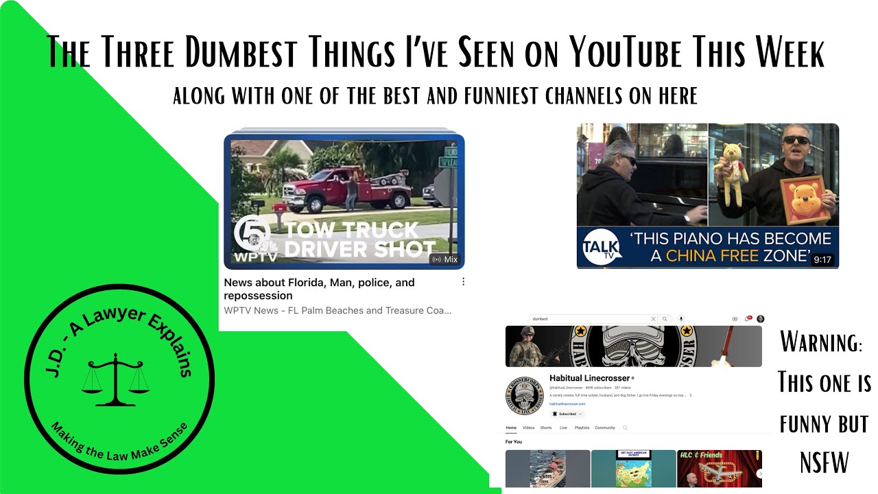Three Dumb Things I Saw on YouTube This Week (and one funny channel ...