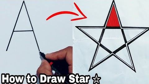 How to turn Letter A into Star ☆ | How to draw Star ☆ with A | Drawing easy