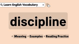 Discipline Meaning in English