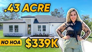 Tour an Affordable New Home In Ocala, Florida On Nearly Half An Acre with NO HOA!