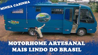 TOUR MOTORHOME GURIZOTE | MICRO ÔNIBUS ARTESANAL MAIS BONITO DO BRASIL | COM GARAGEM PARA MOTO