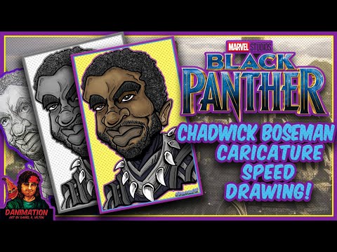 Black Panther Caricature Speed Drawing!