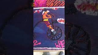 Jerry  takes a ride by woolly hewitt world famous artist.