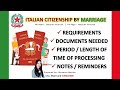 Italian Citizenship Requirements by Marriage