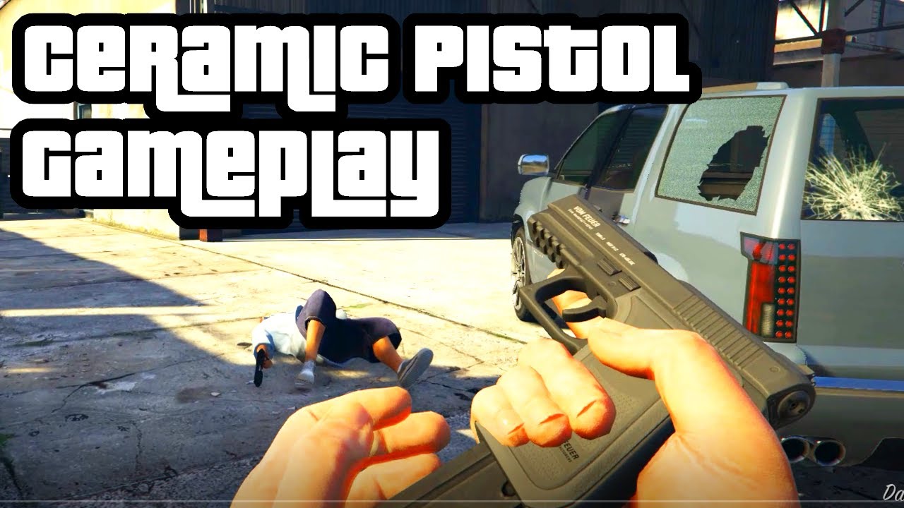 GTA V Ceramic Pistol Gameplay / Showcase First Person 1080p