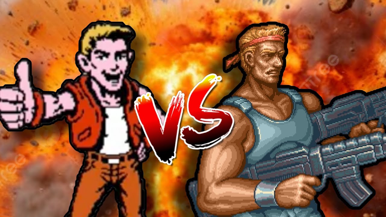 Marco Rossi VS Bill Rizer (Metal Slug VS Contra) - 4K Full HD - YouTube