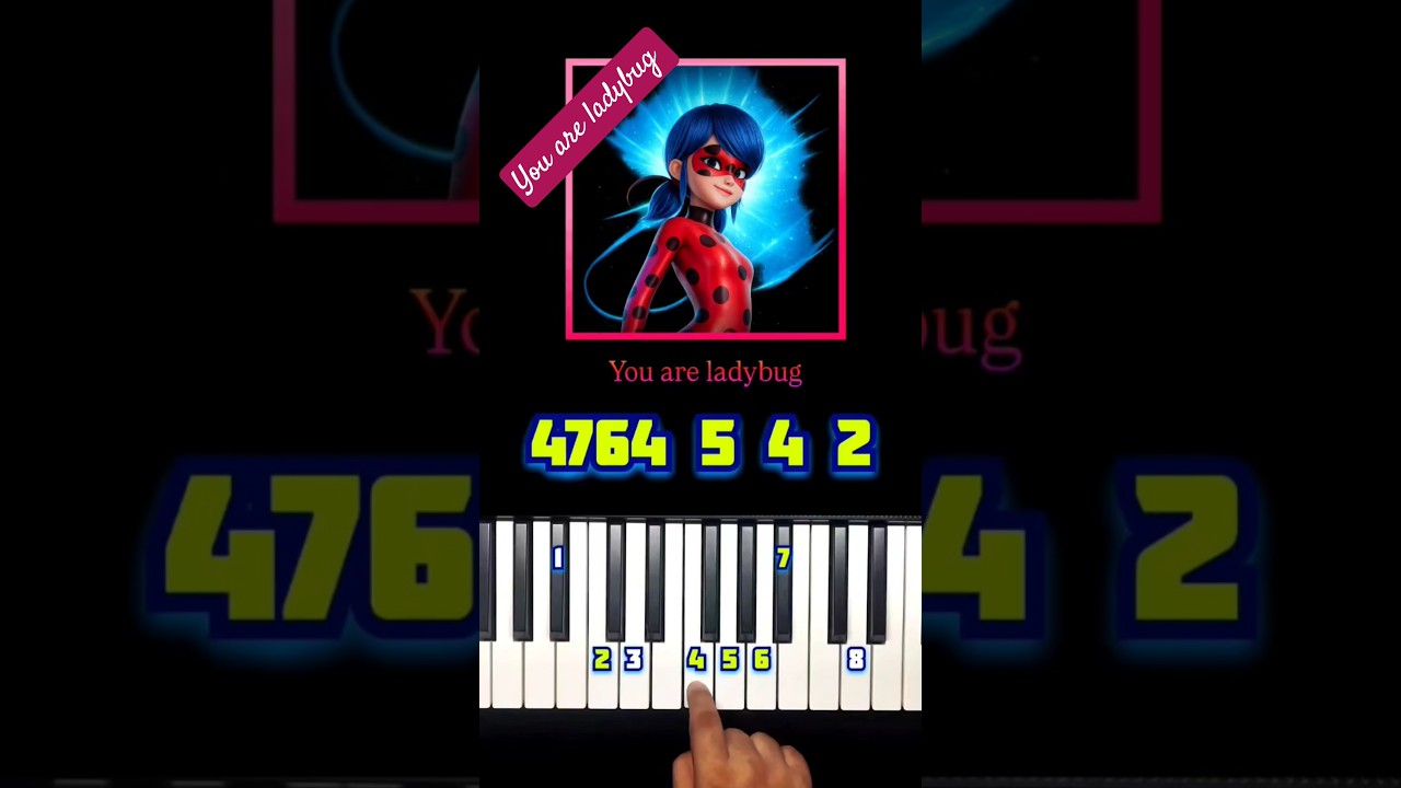 YOU ARE LADYBUG PIANO TUTORIAL #miraculousladybug #ladybug #ladybugcatnoir #piano #tutorial