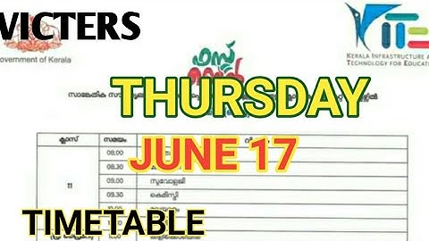 Victers Channel timetable  June 17 timetable First bell Kite Victers tomorrow timetable Thursday