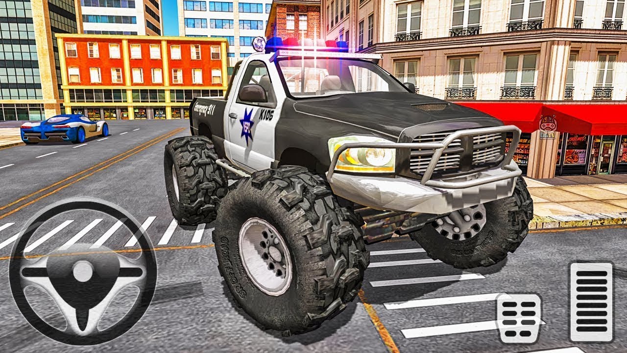 Police Monster Truck Stunts Driver 2021 - Police Car Driving Simulator - Android Gameplay Videos