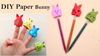 DIY BUNNY FINGER PUPPET | paper Craft For School