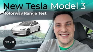 New Tesla Model 3  Motorway Range Test