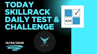 Today 12/02/2026 skillrack Daily test and challenge solutions 