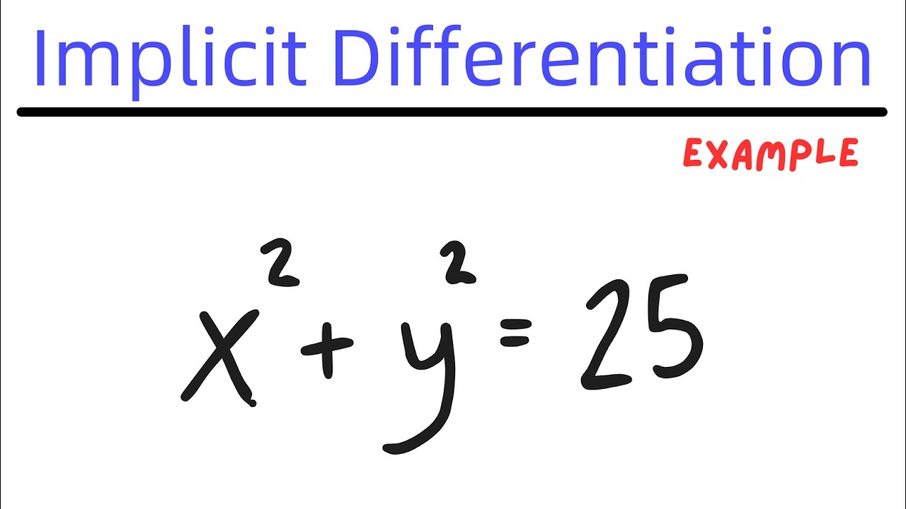 Implicit Differentiation Steps