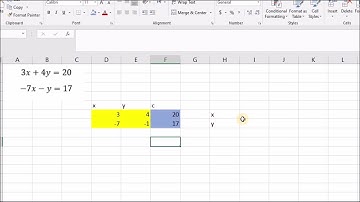 Solving a System of Equations Using Excel