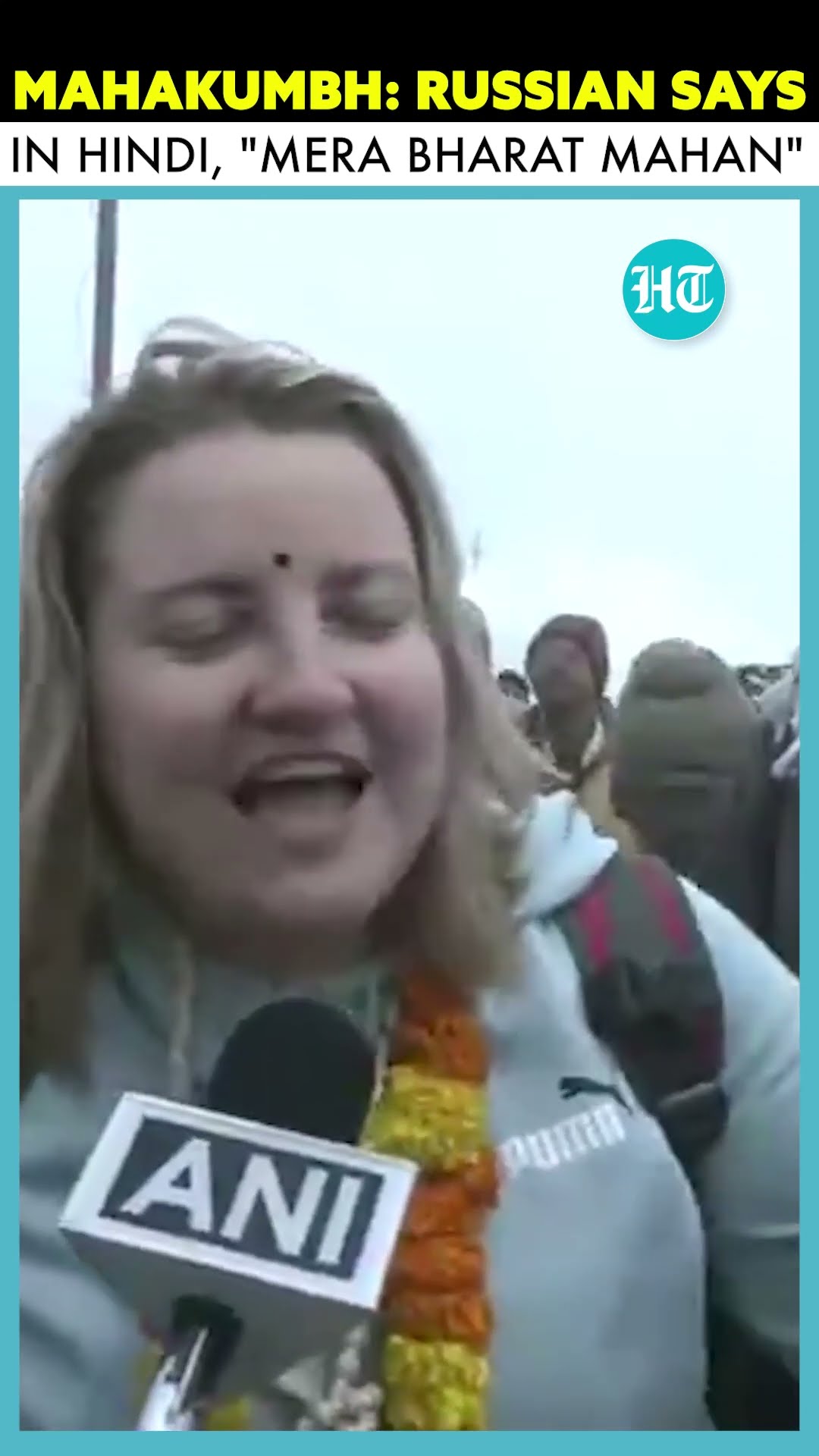 MahaKumbh 2025: Russian Visitor Talks In Hindi, Says 'Mera Bharat Mahan' #mahakumbh2025 #mahakumbh