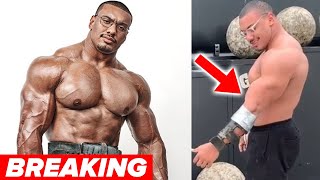 LARRY WHEELS TEARS BICEP!
