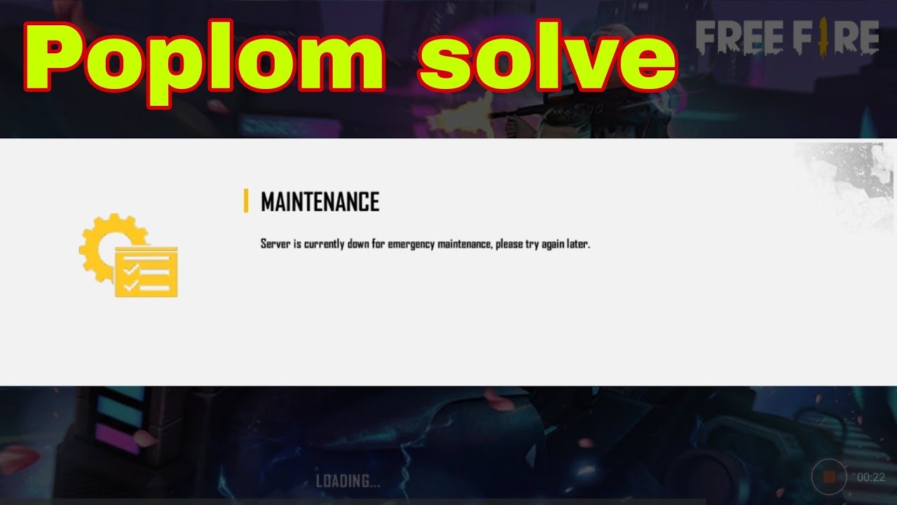 SERVER IS CURRENTLY DOWN FOR EMERGENCY MAINTENANCE, PLEASE TRY AGAIN LATER /POPLOM SOLVE