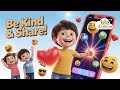 Social Media Song for Kids | Social Media Day Kids Song | Be Kind and Share | Educastle