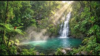 Calm Morning in a Hawaiian Rainforest 🍃 Deep Relaxation & Nature LoFi ~ 4K Ambient Screensaver yout