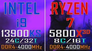 INTEL i9 13900KS DDR4 - 4000MHz vs RYZEN 7 5800X3D DDR4