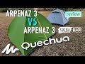 เต็นท์ 3 คน Quechua Arpenaz 3 (สีเขียว) กับ Quechua Arpenaz 3 Fresh&Black (สีขาว)