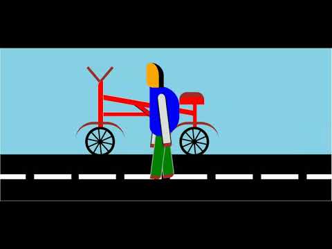 Pure CSS bicycle and walk animation
