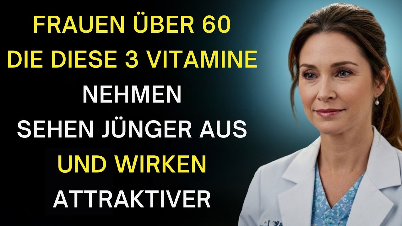 Frauen über 60  Diese 3 Vitamine unterstützen jüngeres Aussehen, Hautelastizität & Haare