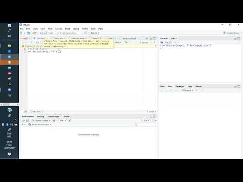 Export built in data from R to your machine