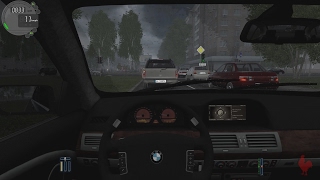 City Car Driving - BMW 760Li E66 | Rainy Drive screenshot 3