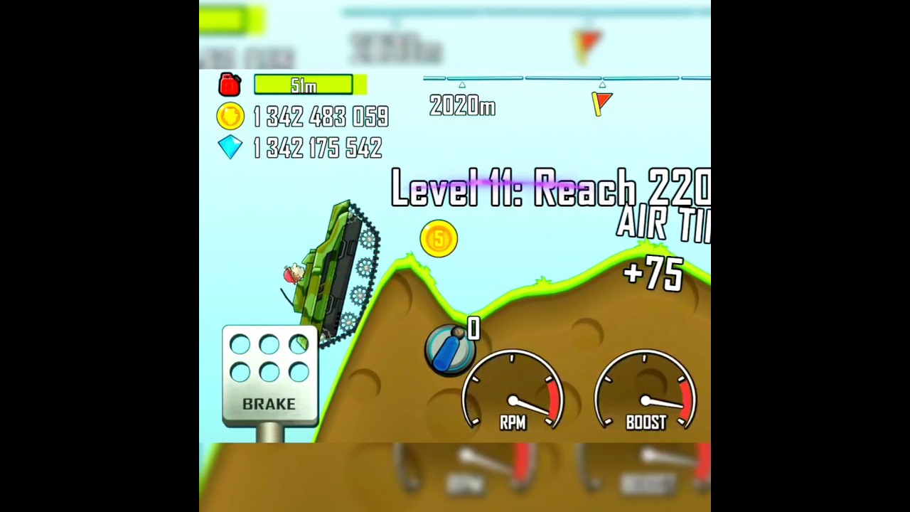 Hill climb racing army tank 🔥💀