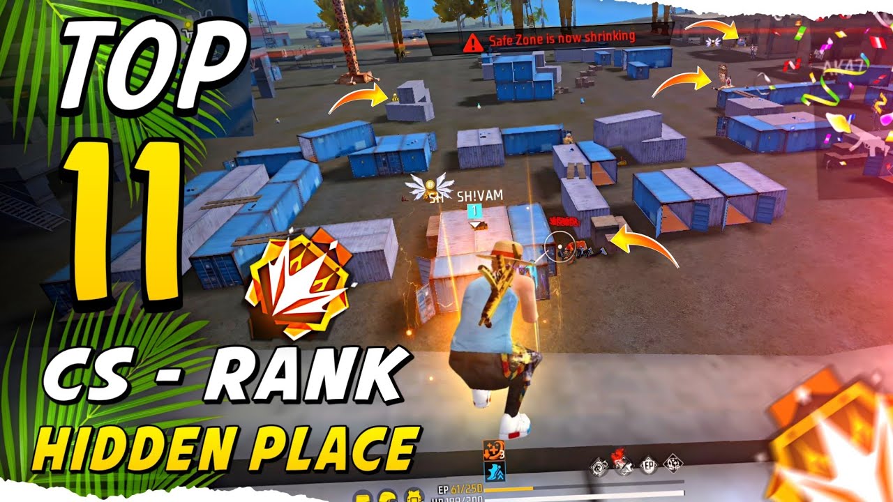 Top 11 Hidden Places For Cs Rank in (Bermuda Map) | After New Season | cs rank push tips and tricks