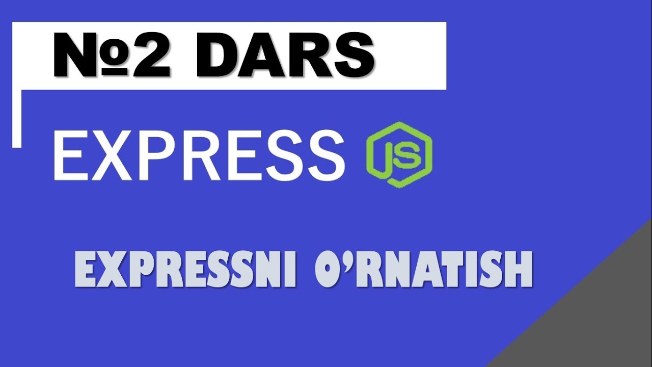 Express o'rnatish va ishga tushirish