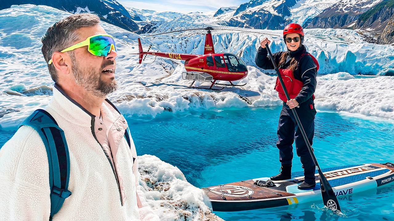 România se topește, noi înghețăm în Alaska! Cu elicopterul pe ghețarul Knik | Loc unic în lume – Video