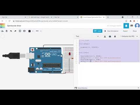 led blink using Arduino tinkercad #robotic - YouTube