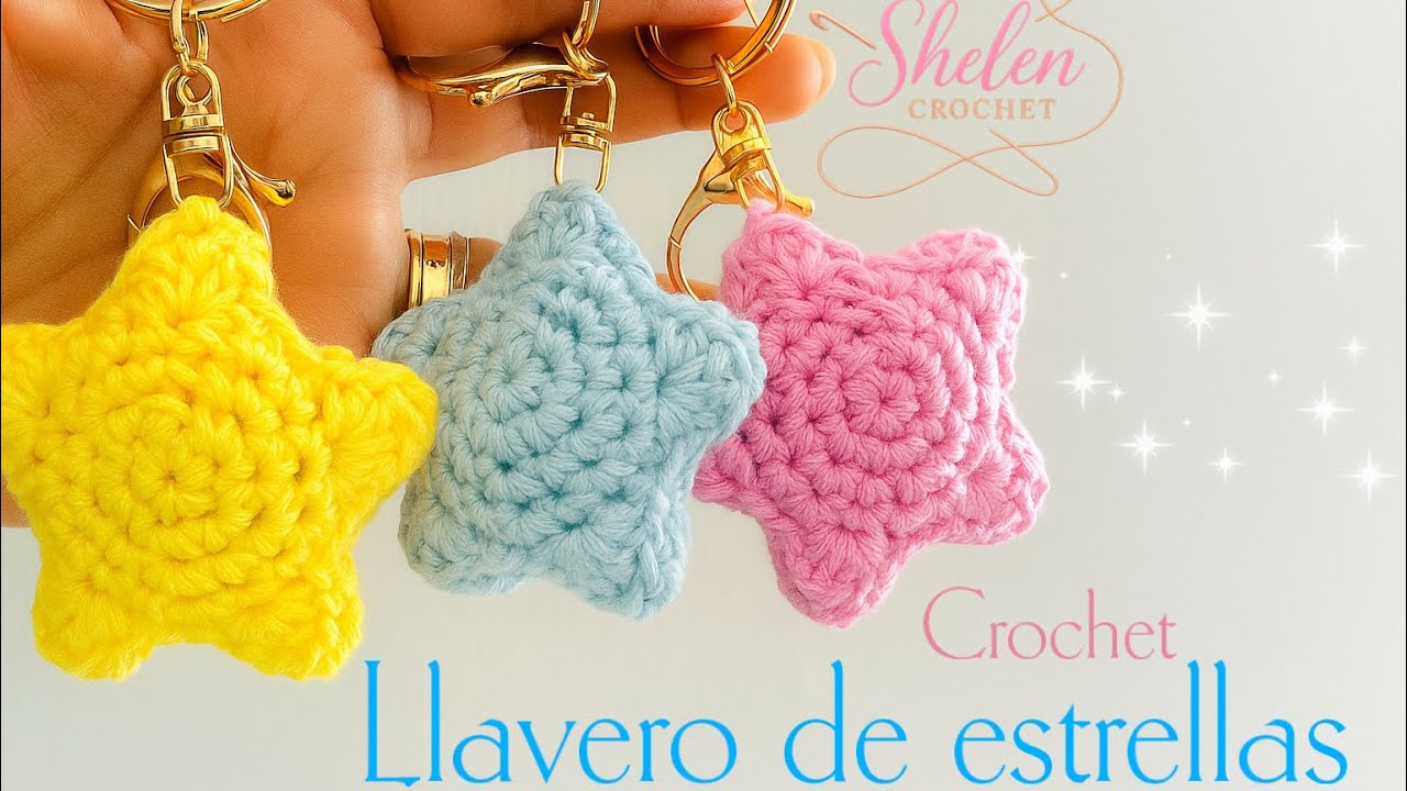 ⭐ Llaveros de estrella a crochet | Paso a paso fácil y rápido para principiantes ⭐