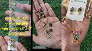కేవలం కుందాన్స్ తో లాకెట్స్ చేసుకుని invisible chain ఎలా చేసుకోవాలో చూపిస్తా రండి👌 #invisiblechains 