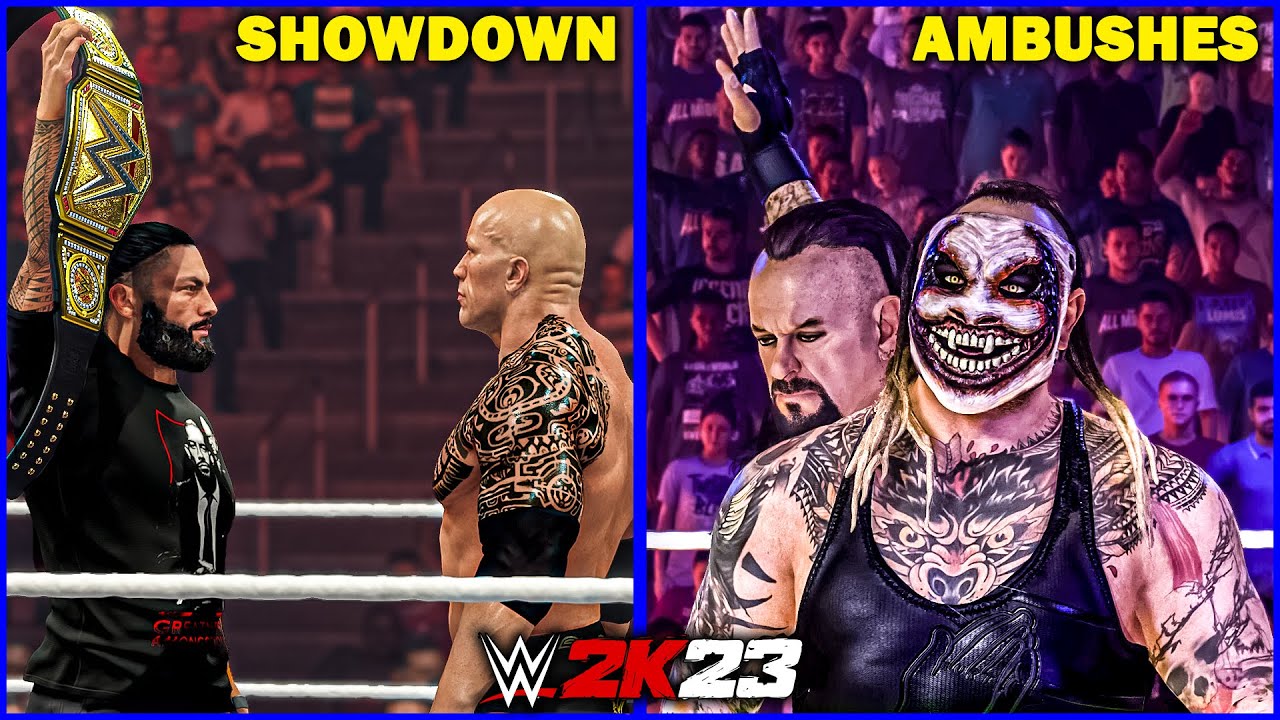 10 безумных кат-сцен в режиме «Вселенная» WWE2K23!