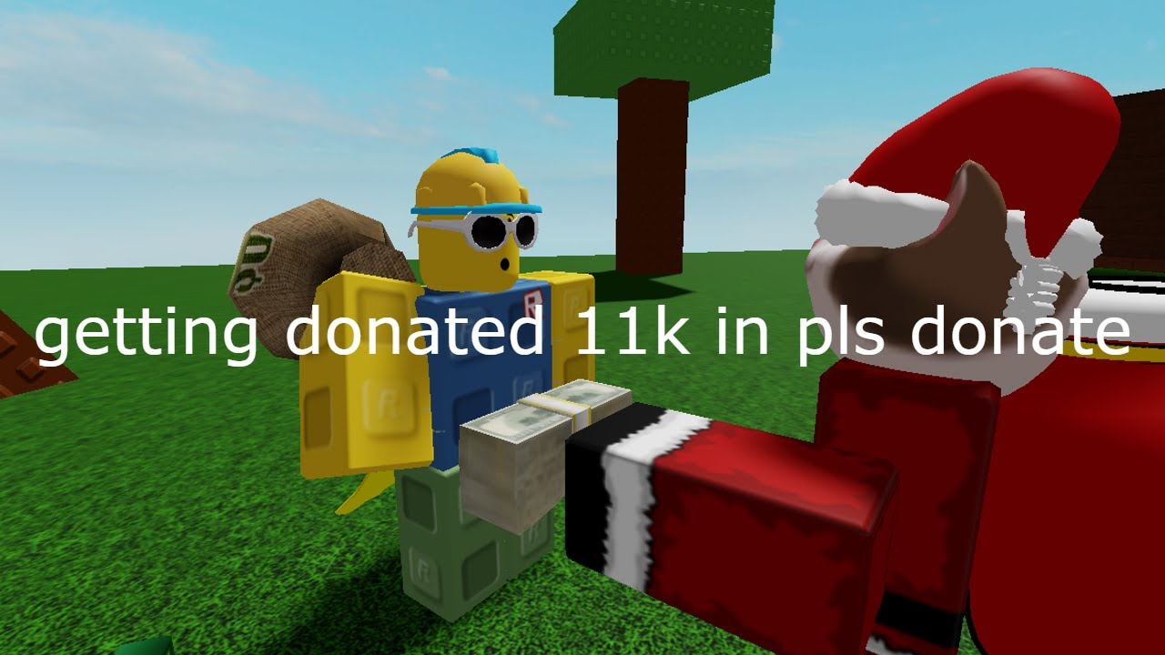 getting donated 11k in pls donate (roblox)